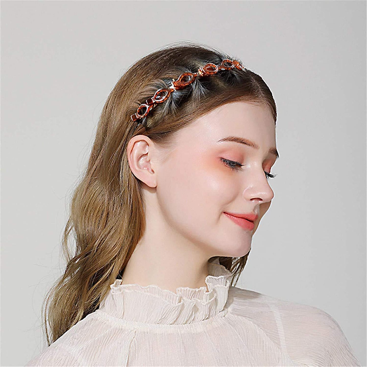 π« Twist Hairband Set (4 Pcs) β Stylish Trunk Plastic Hair Bands π