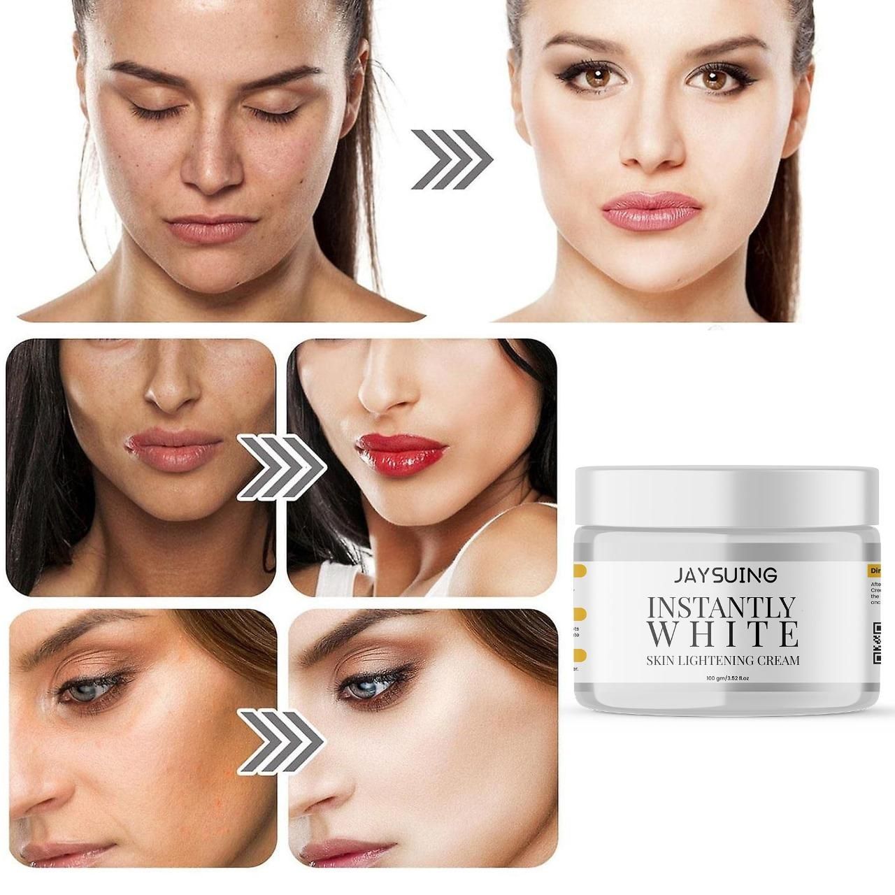 🧴 Jaysuing Instantly White Skin Lightening Cream 100g (Pack of 2) – Visible Glow in Just Minutes ✨