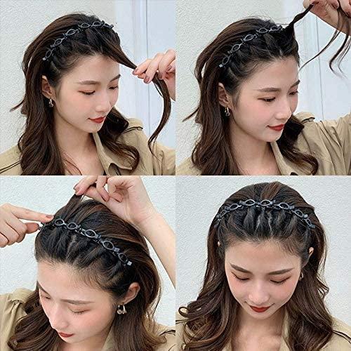 π« Twist Hairband Set (4 Pcs) β Stylish Trunk Plastic Hair Bands π