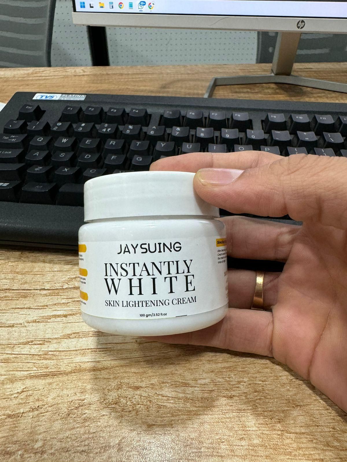 🧴 Jaysuing Instantly White Skin Lightening Cream 100g (Pack of 2) – Visible Glow in Just Minutes ✨