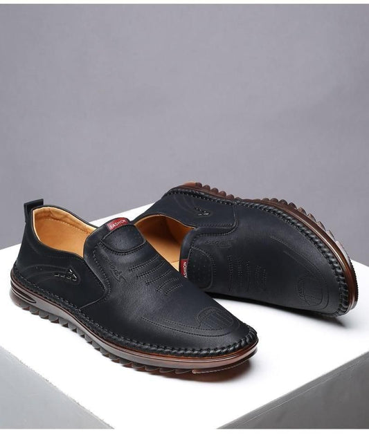 🥿 Men's Leather Soft Casual Shoes – Comfort Meets Style 👟✨