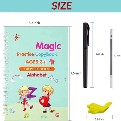 ✍️ Kids Magic Practice Tracing Book 📘 – Reusable Handwriting Copybook Set