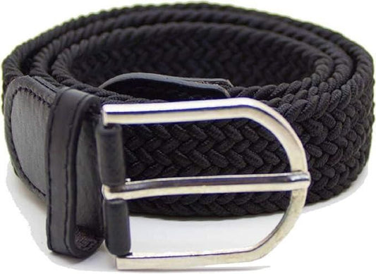 Unisex Stretchable Cotton Canvas Belt – Black | Flexible & Adjustable Fit 🖤