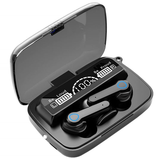 🔊 M19 Bluetooth TWS Earbuds 🎧 | Noise Canceling, Power Bank Case, LED Display