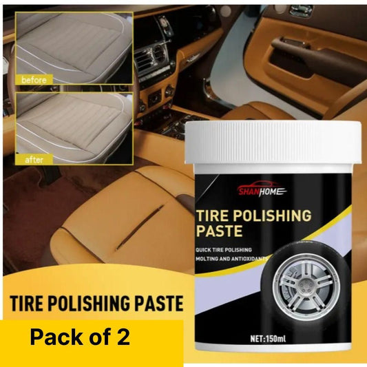 🛞 Tire Polishing Paste 150ML (Pack of 2) – Long-Lasting Shine & Protection ✨