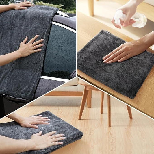 🧽 Professional Car Cleaning Towel – Thickened Ultrafine Microfiber 🚗✨