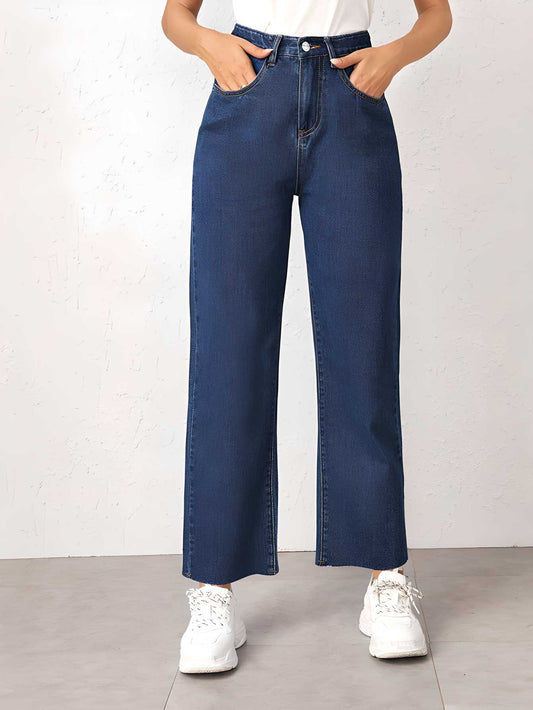 👖 Kotty Women's Cotton Blend Solid Flared Jeans – Trendy & Comfy ✨