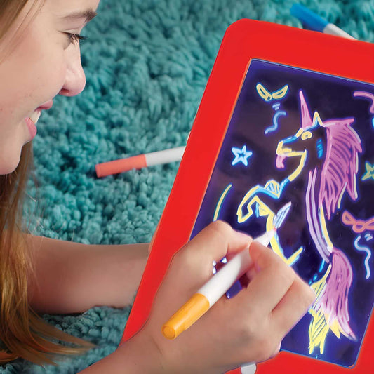 🎨 Light Up LED Magic Sketch Pad ✨ – Creative Fun with Glowing Art!