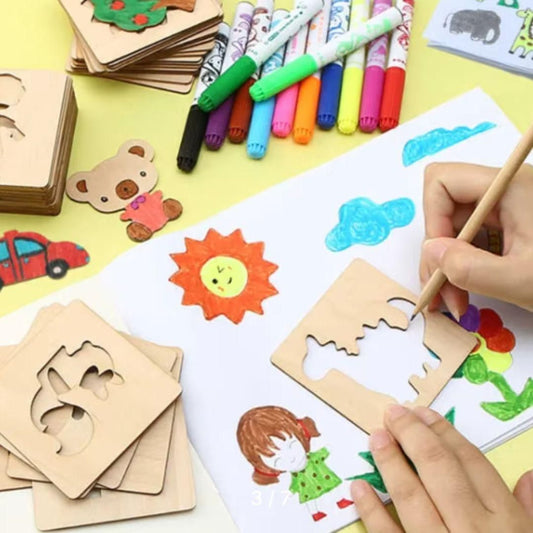 🎨 Kids Painting Stencils Kit 🧒 – Fun, Educational & Creative Art Set!