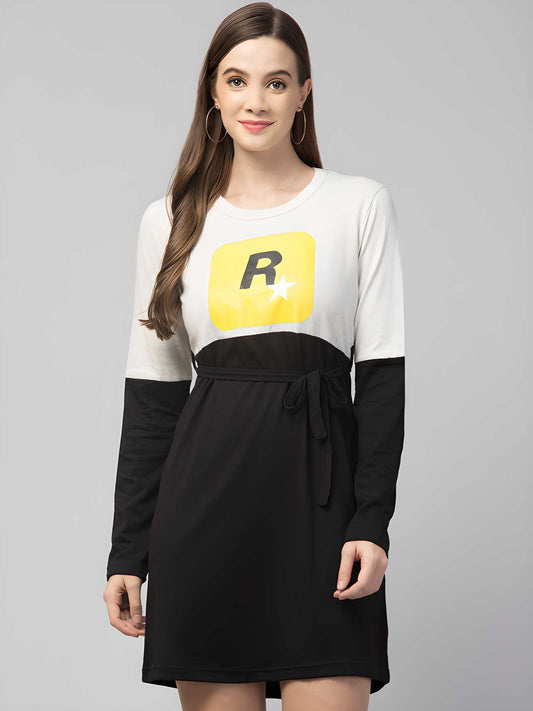 👗 Women's Cotton Graphic-Print T-Shirt Dress – Casual, Chic & Comfy 🌸