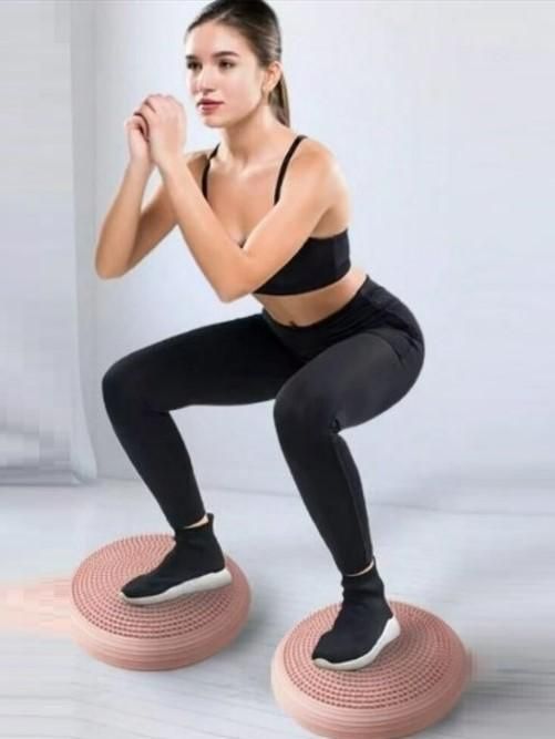 🧘‍♀️ Inflatable Core Trainer Yoga Balance Pad Set – Boost Balance, Core & Stability! 💪✨