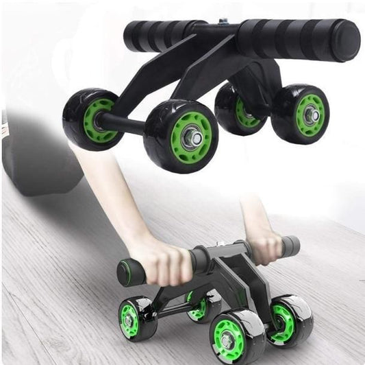 🏋️‍♂️ Unisex 4-Wheel AB Wheel Roller – Core Strength & Stability Trainer 💪