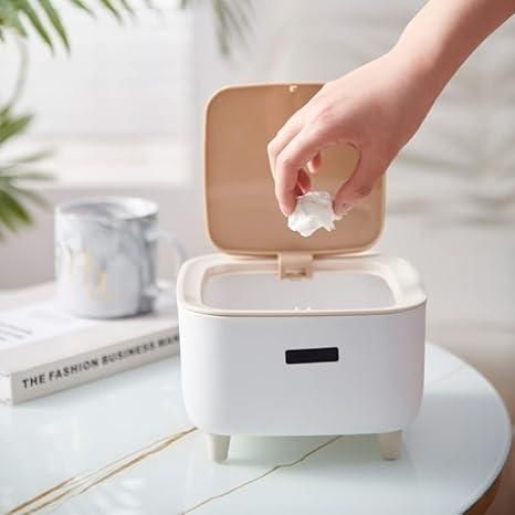 🗑️ Classy Desktop Push Button Trash Bin – Sleek, Stylish & Space-Saving! ✨