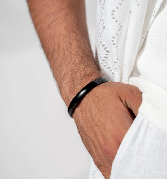 💪 Stainless Steel Kada Bracelet for Men 🖤 – Bold, Stylish & Durable