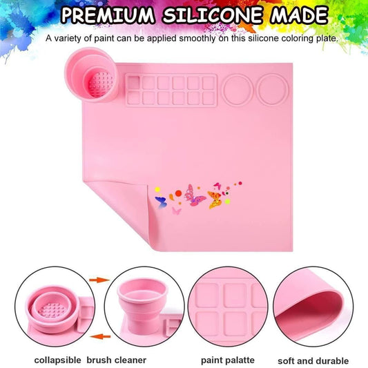 🎨 Silicone Craft Mat for Kids 👧🧒 – Perfect for Painting, Play-Doh & Clay Fun!